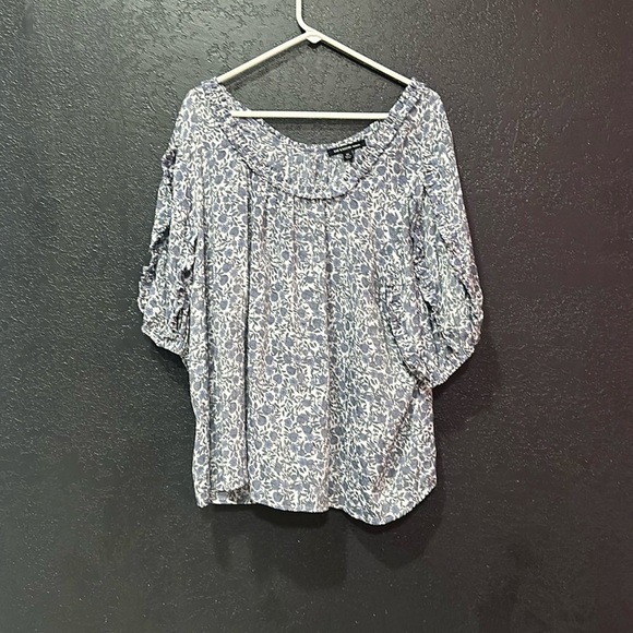 Zac & Rachel floral print blouse on/off the shoulder size 2X - Picture 1 of 5
